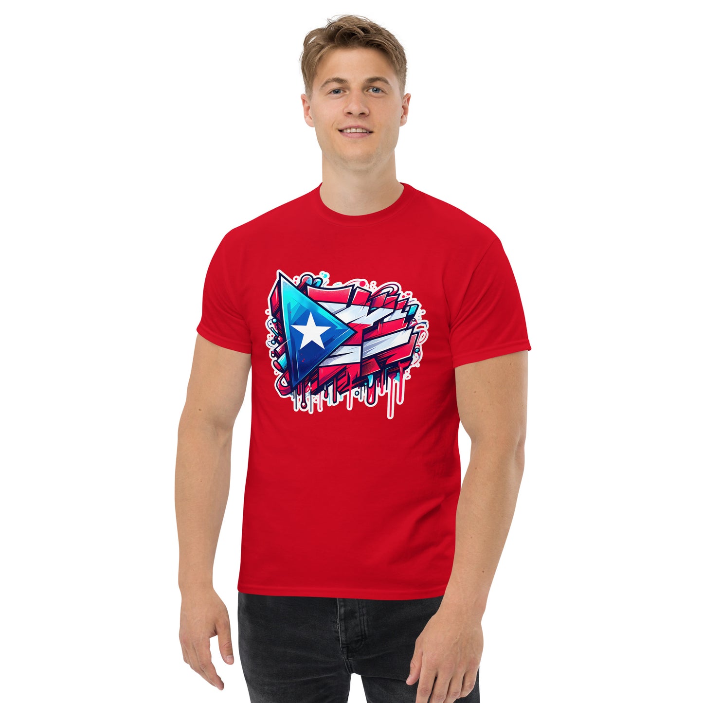 Graffytees graffiti Puerto Rican Flag Men's classic tee