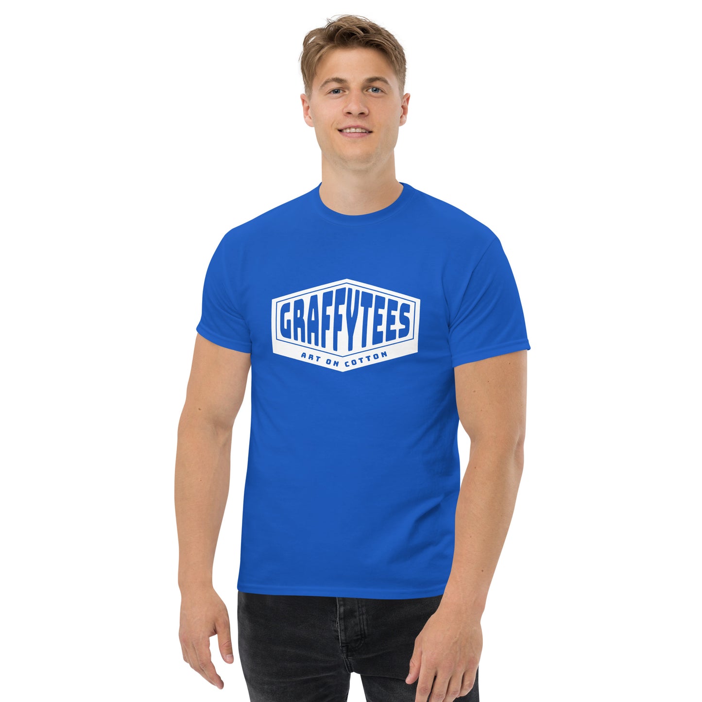 Graffytees Diamond box logo white Men's classic tee