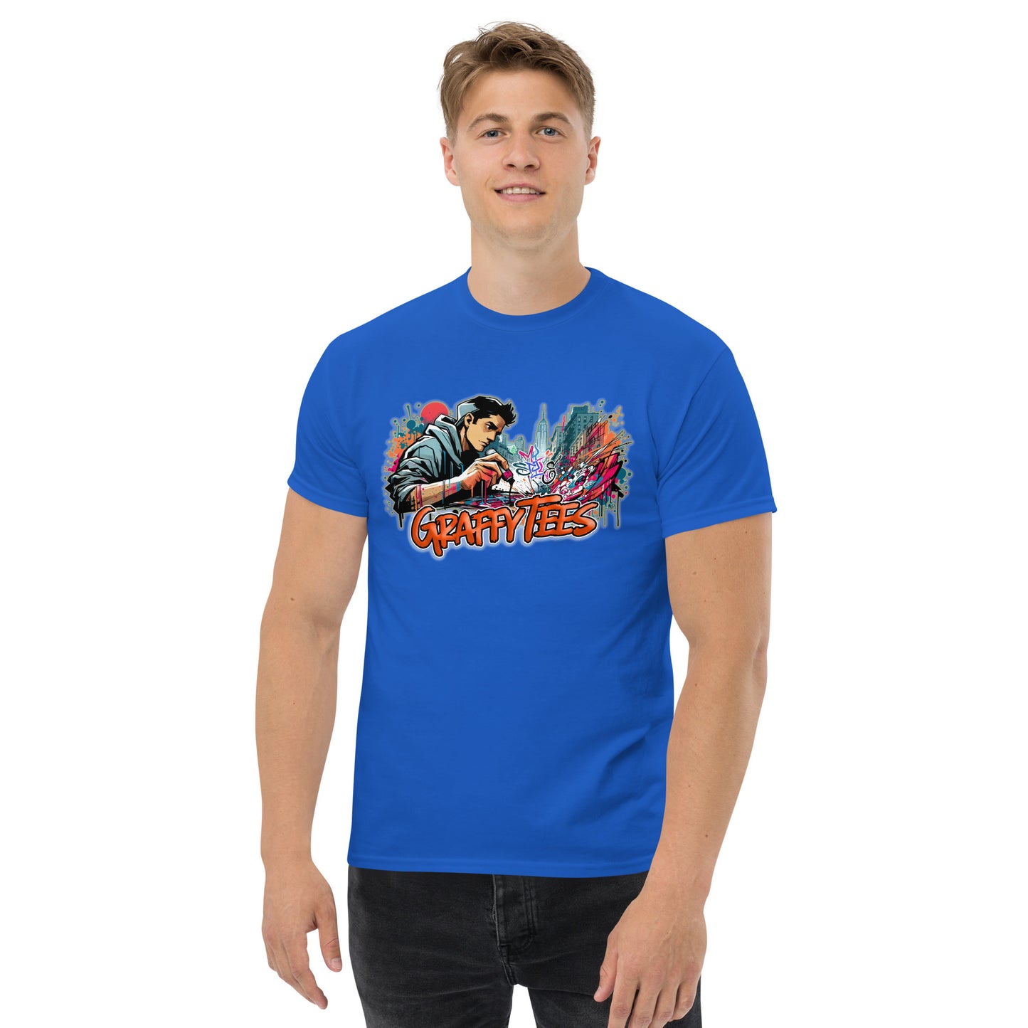 Graffytees writer vandal with pilot marker Men's classic tee