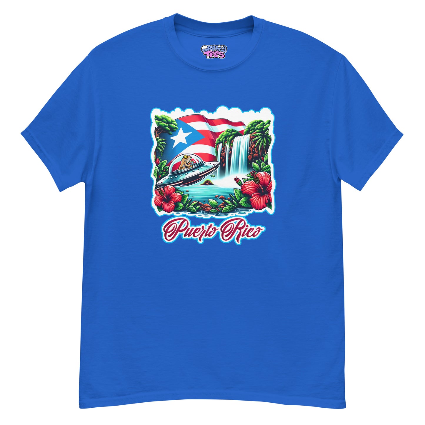 Graffytees Puerto Rico Coqui in UFO Men's classic tee