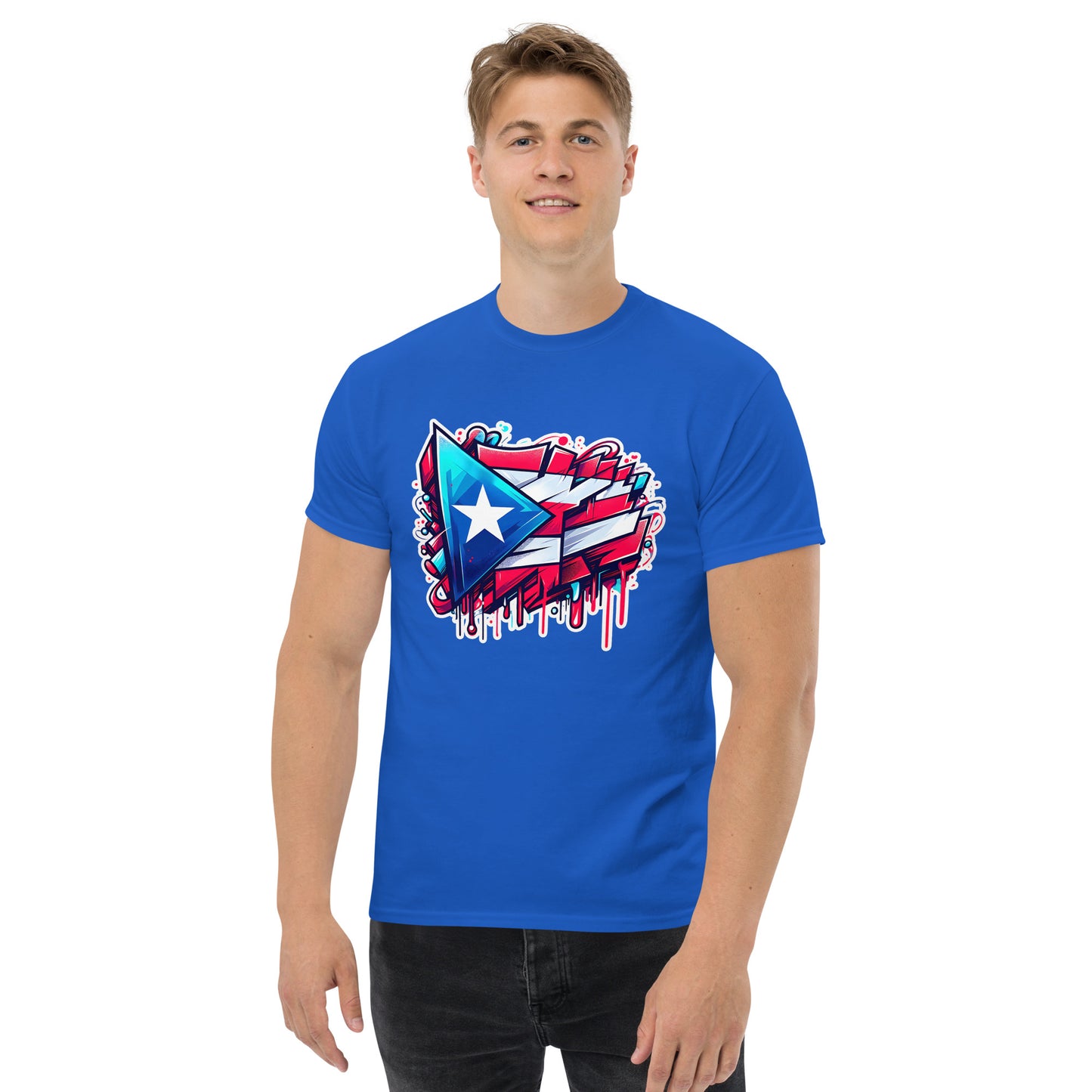 Graffytees graffiti Puerto Rican Flag Men's classic tee