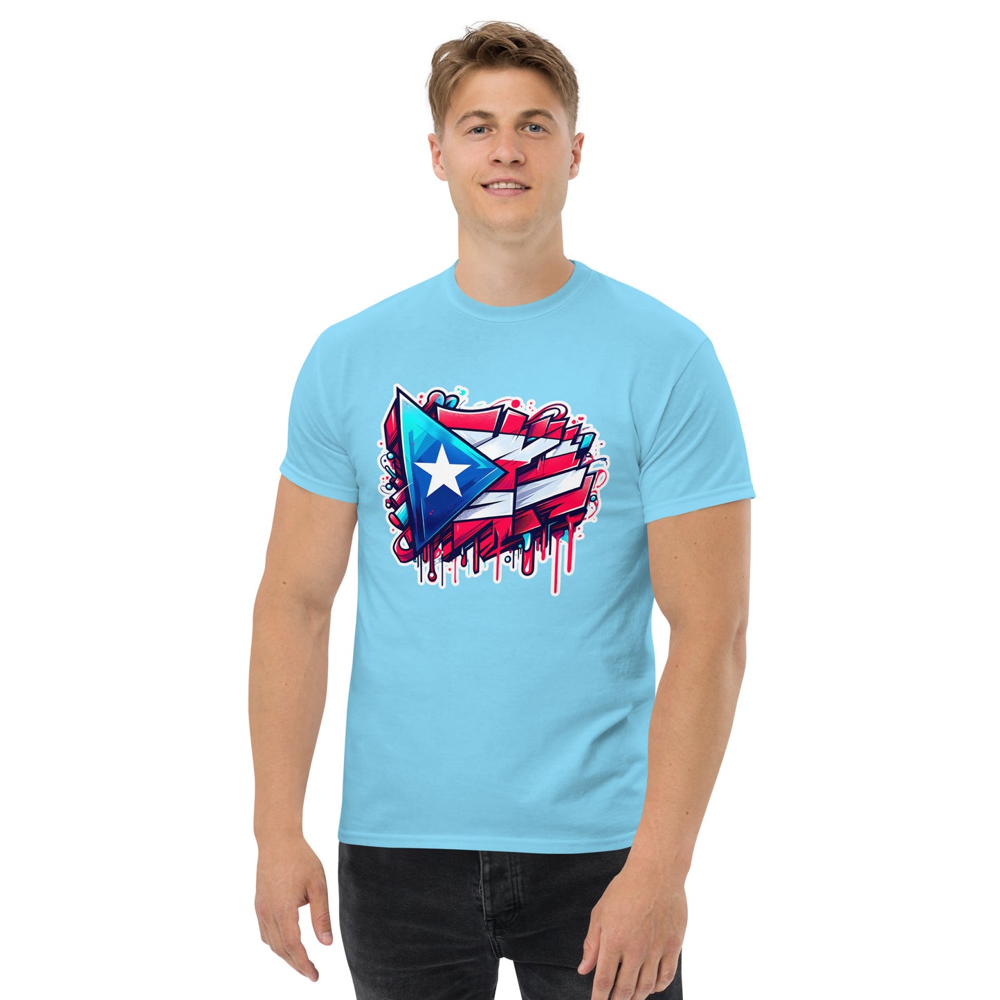 Graffytees graffiti Puerto Rican Flag Men's classic tee