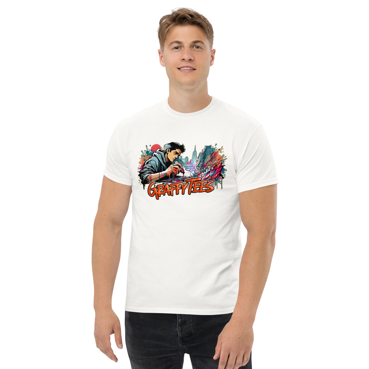 Graffytees writer vandal with pilot marker Men's classic tee