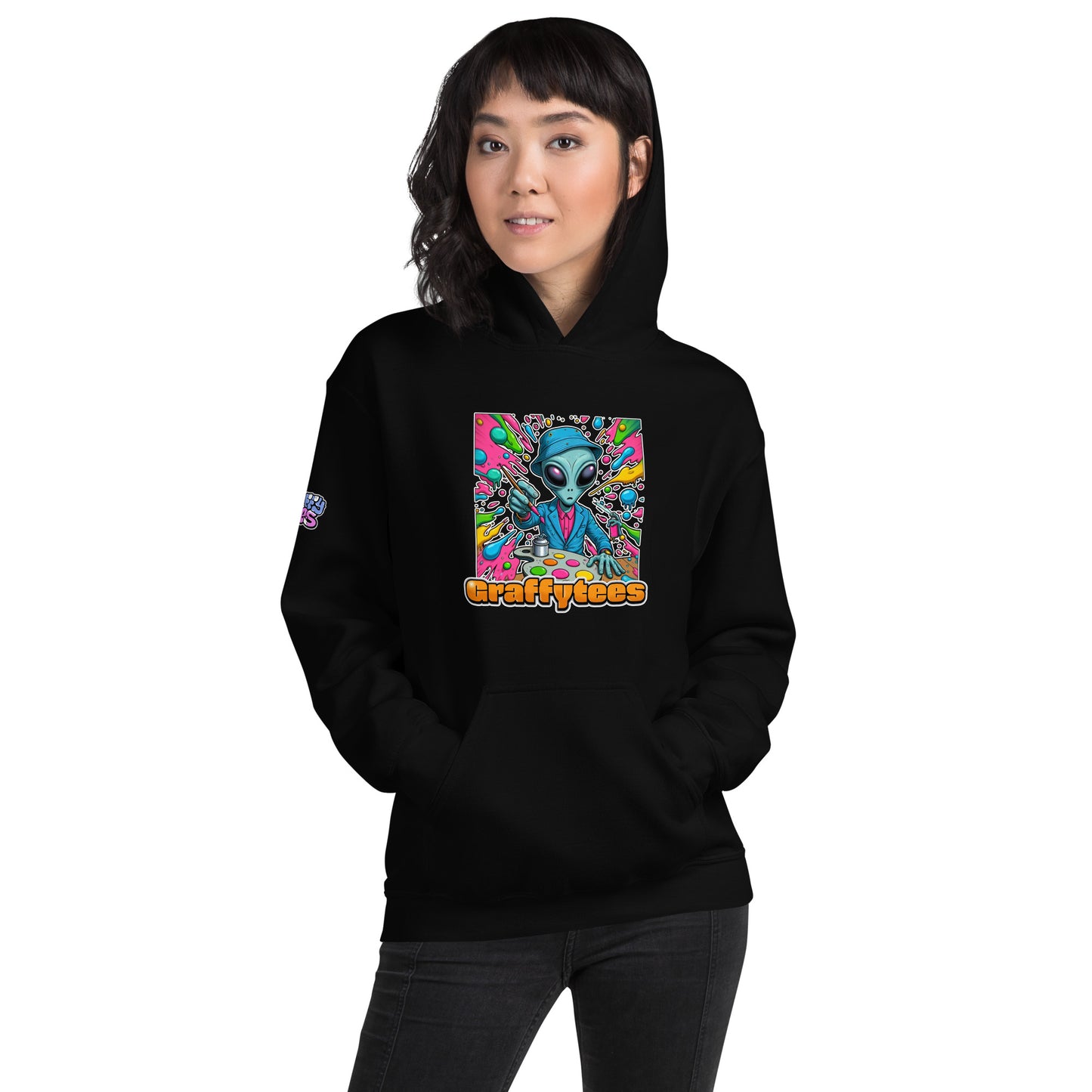 GraffyTees Alien Painter W bucket hat Unisex Hoodie