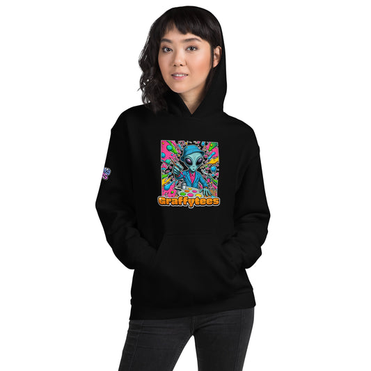 GraffyTees Alien Painter W bucket hat Unisex Hoodie
