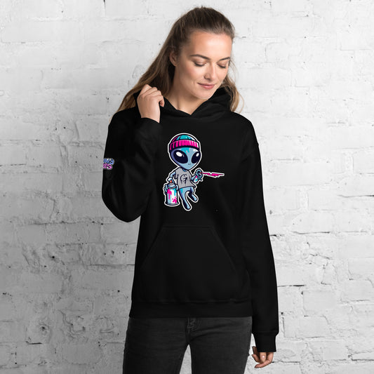 GraffyTees Artful Aliens Mascot Unisex Hoodie
