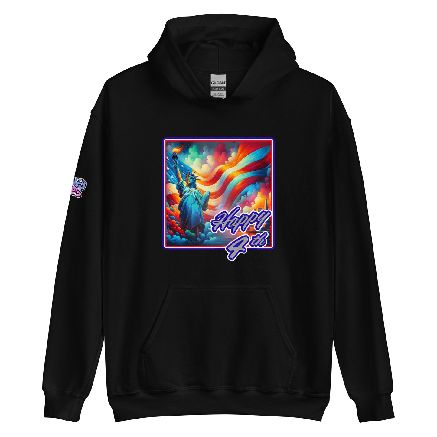 Graffytees Happy 4th of July Unisex Hoodie