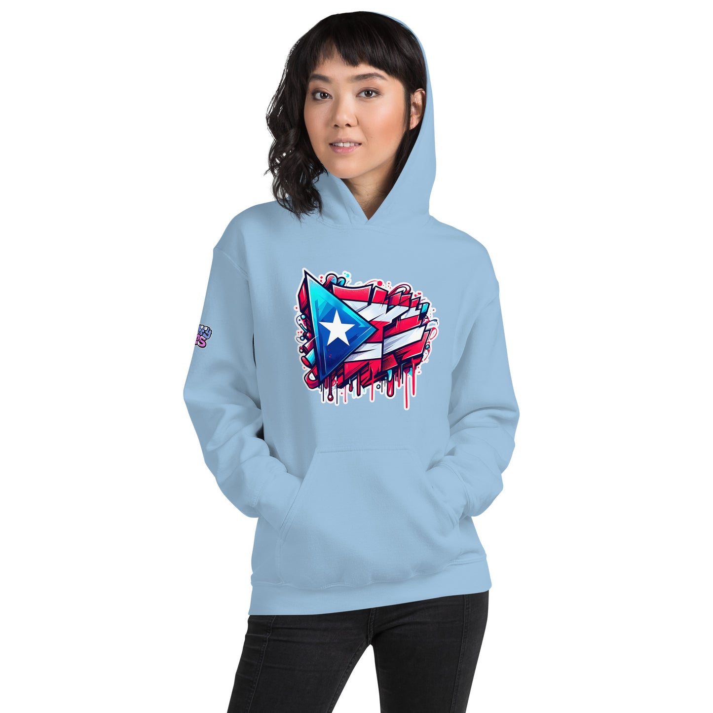 Graffytees graffiti Puerto Rican Flag Unisex Hoodie