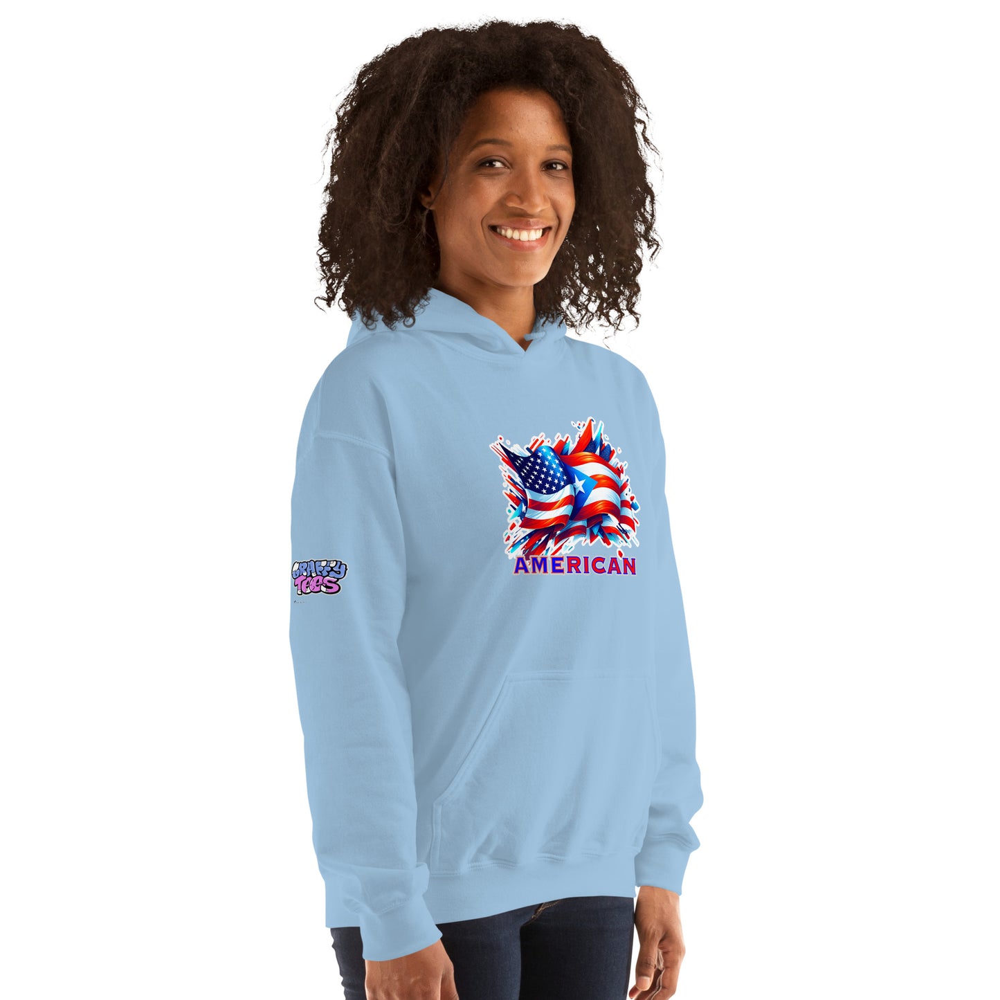 Graffytees AME-RICAN graffiti flags US-PR Unisex Hoodie