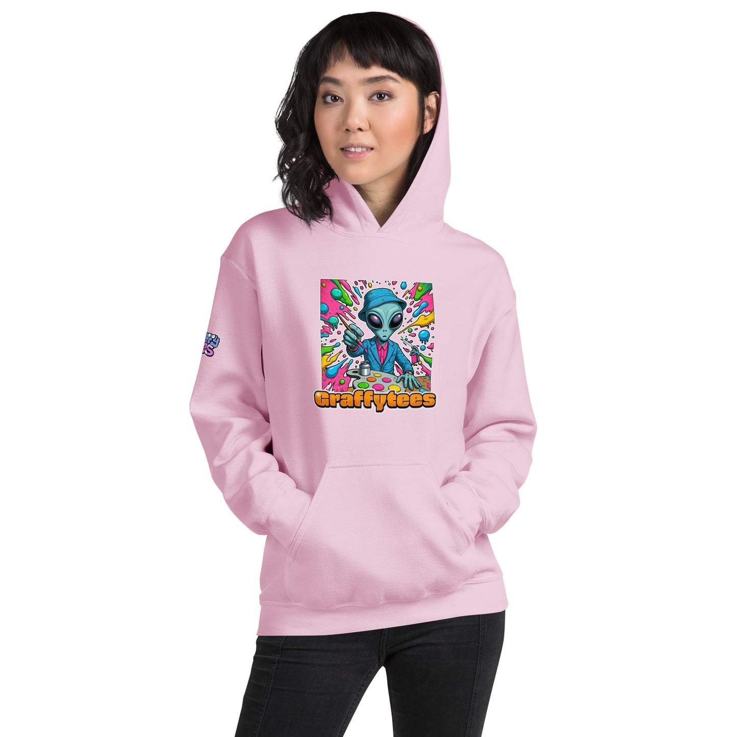 GraffyTees Alien Painter W bucket hat Unisex Hoodie