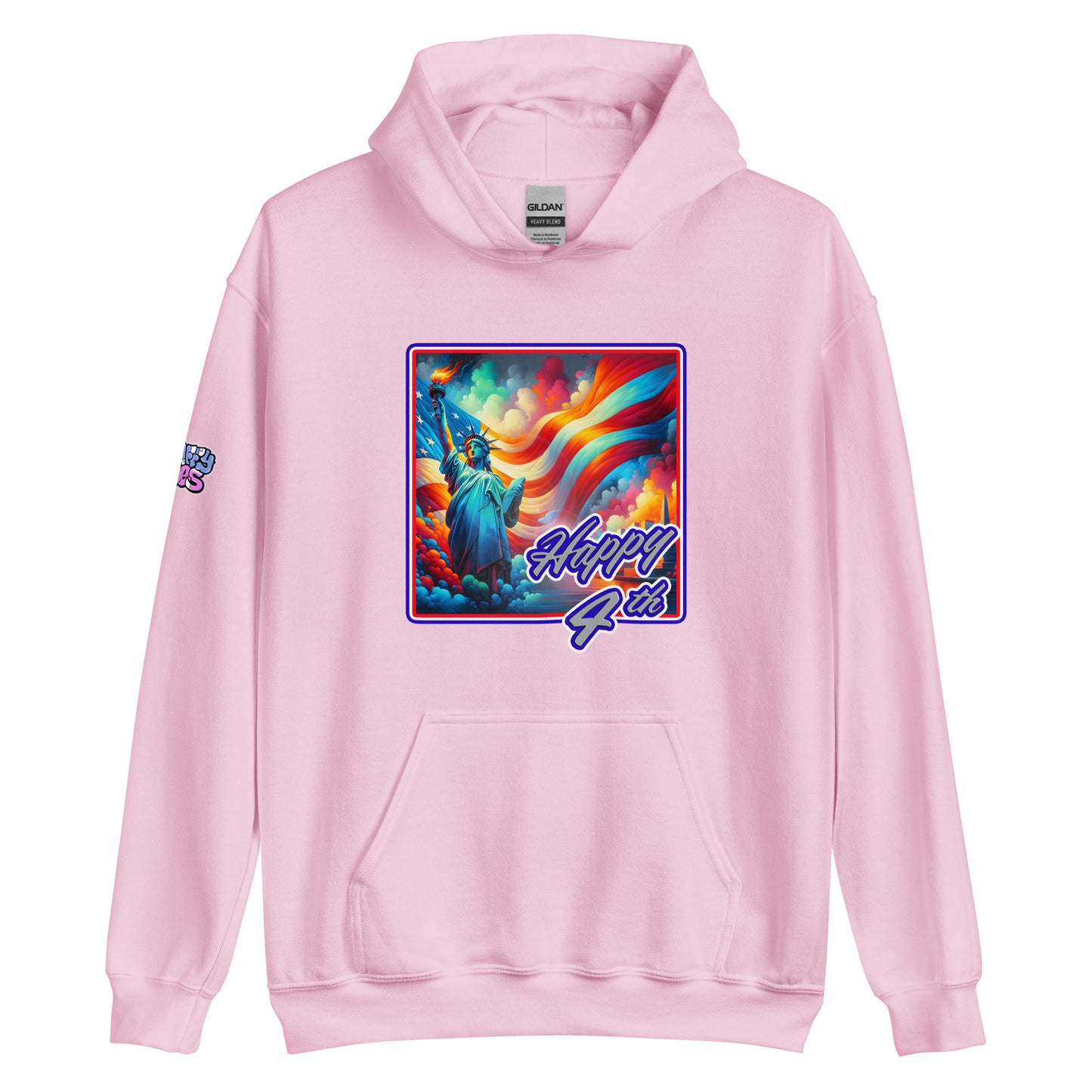 Graffytees Happy 4th of July Unisex Hoodie