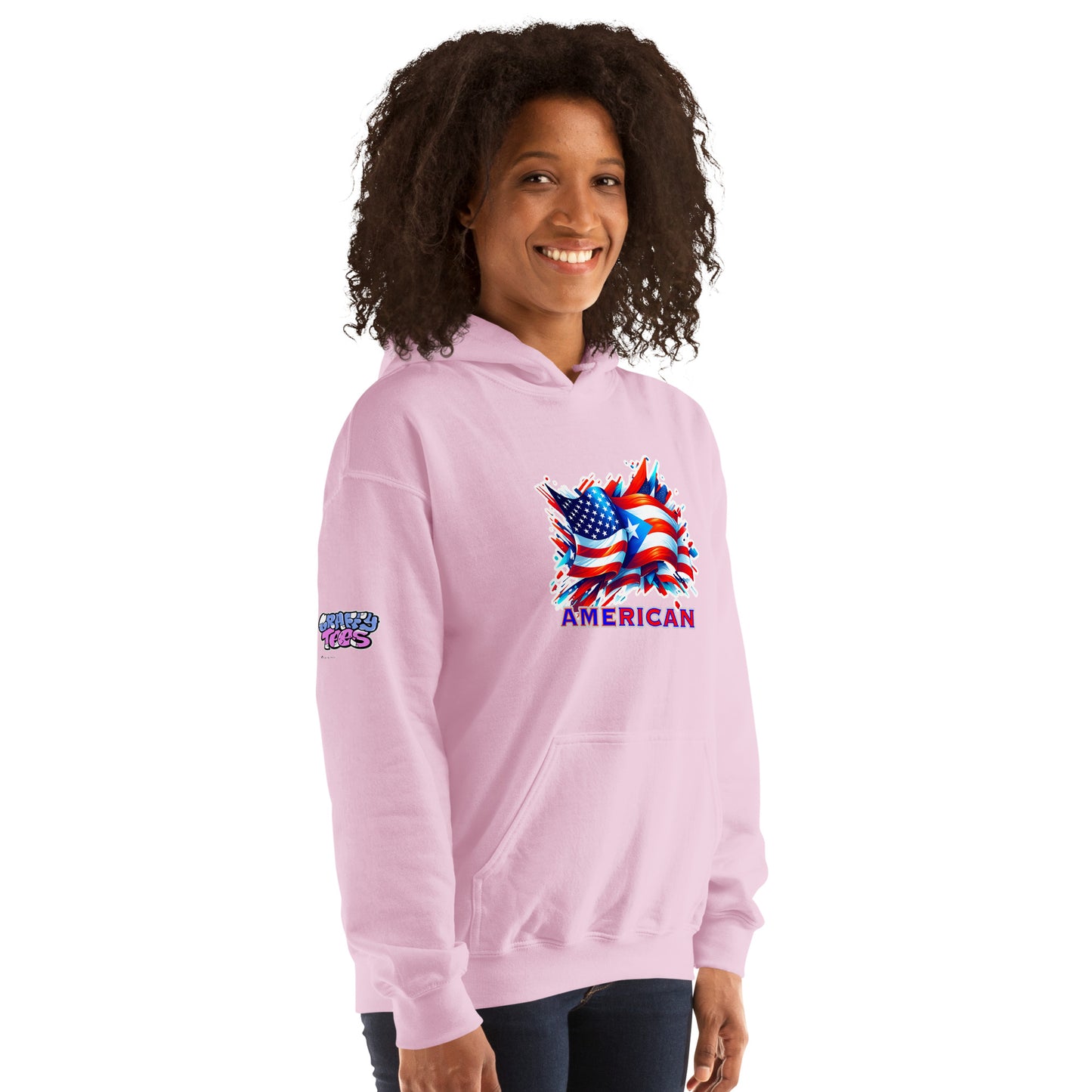 Graffytees AME-RICAN graffiti flags US-PR Unisex Hoodie