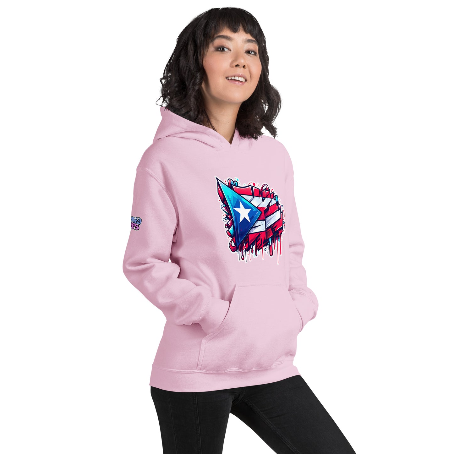 Graffytees graffiti Puerto Rican Flag Unisex Hoodie