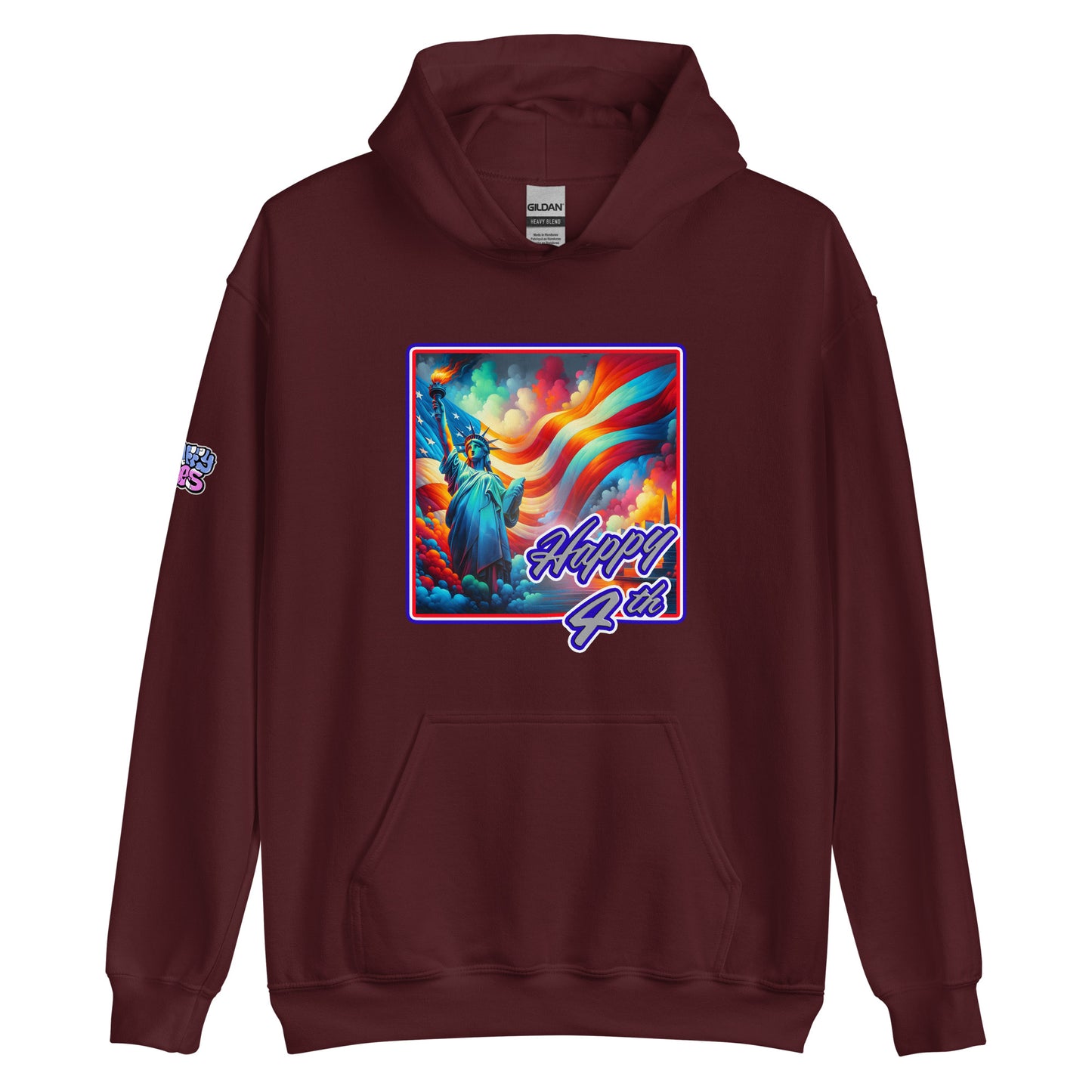 Graffytees Happy 4th of July Unisex Hoodie