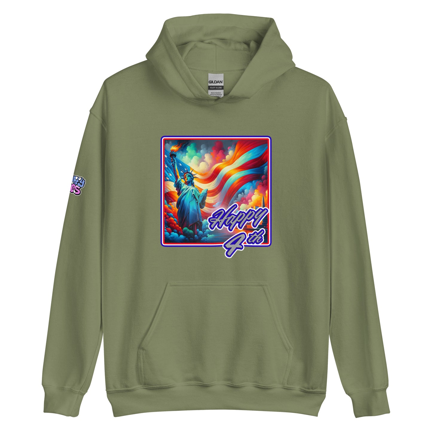 Graffytees Happy 4th of July Unisex Hoodie