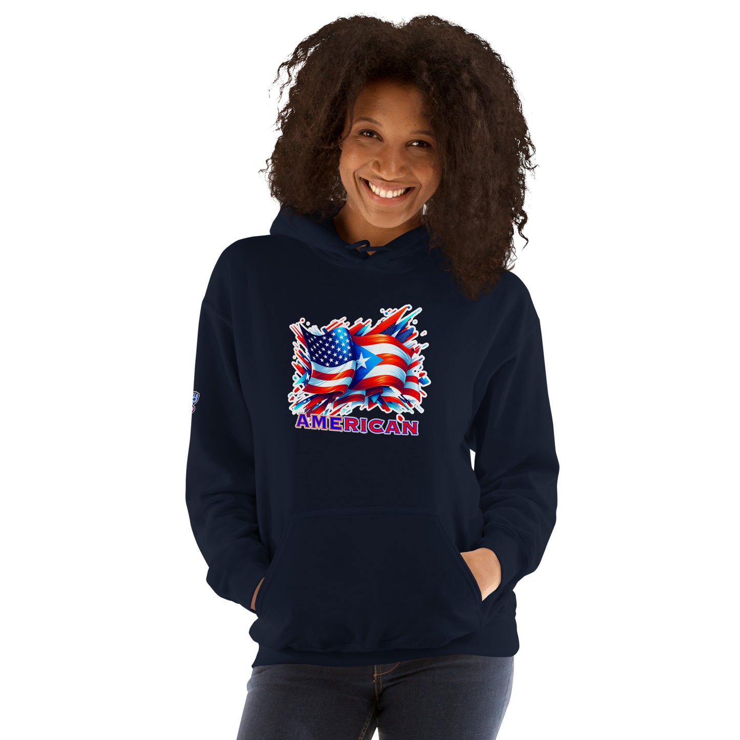 Graffytees AME-RICAN graffiti flags US-PR Unisex Hoodie