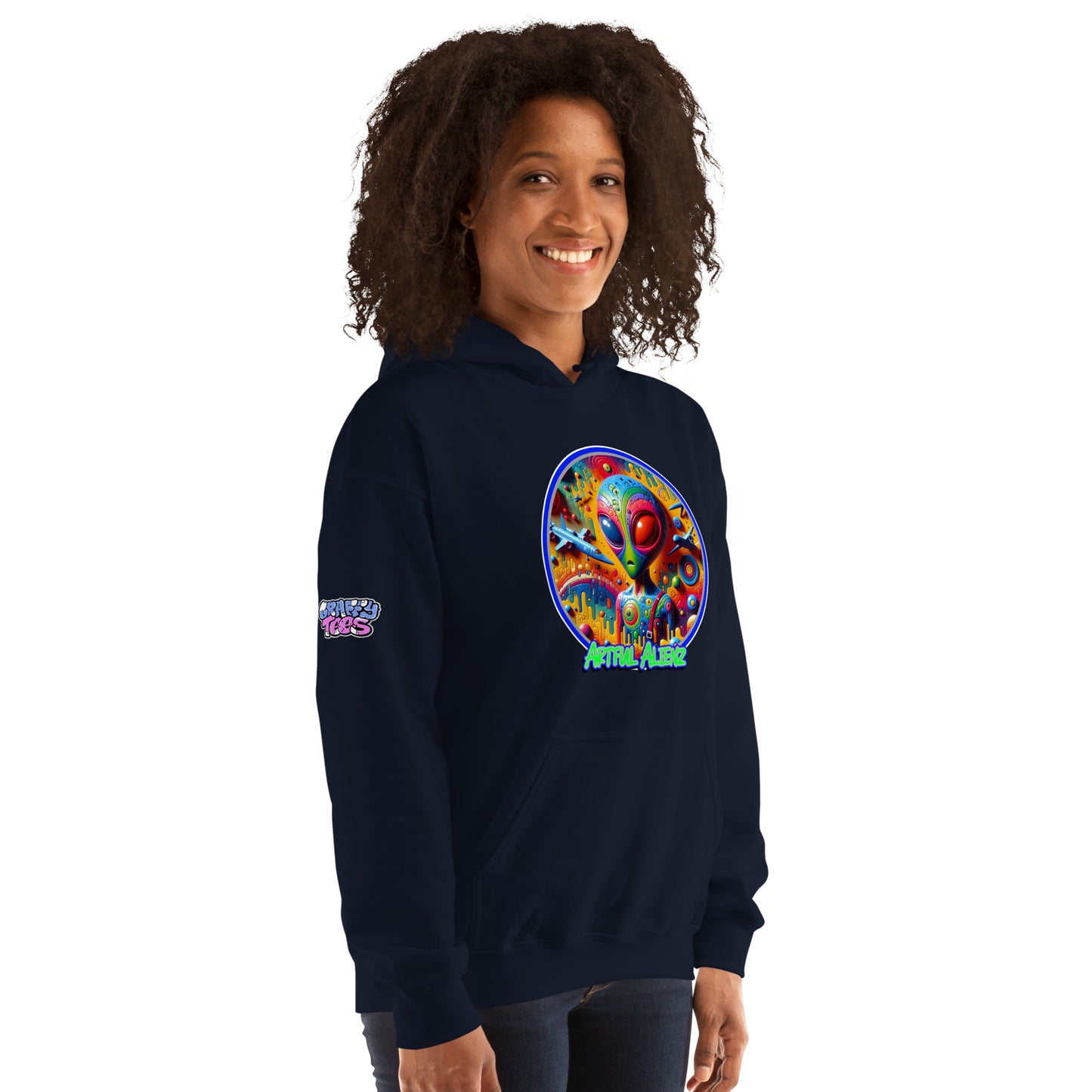 Graffiti Artful Alienz Unisex Hoodie