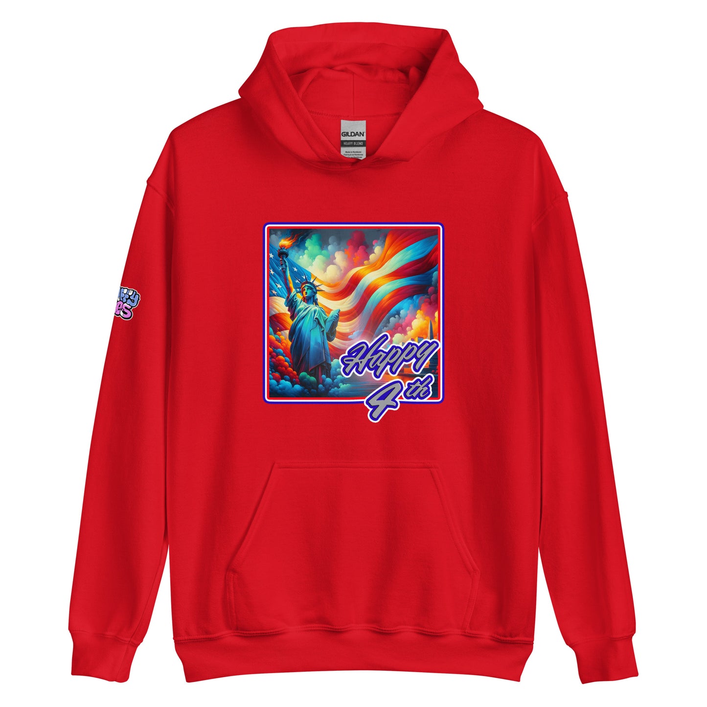 Graffytees Happy 4th of July Unisex Hoodie