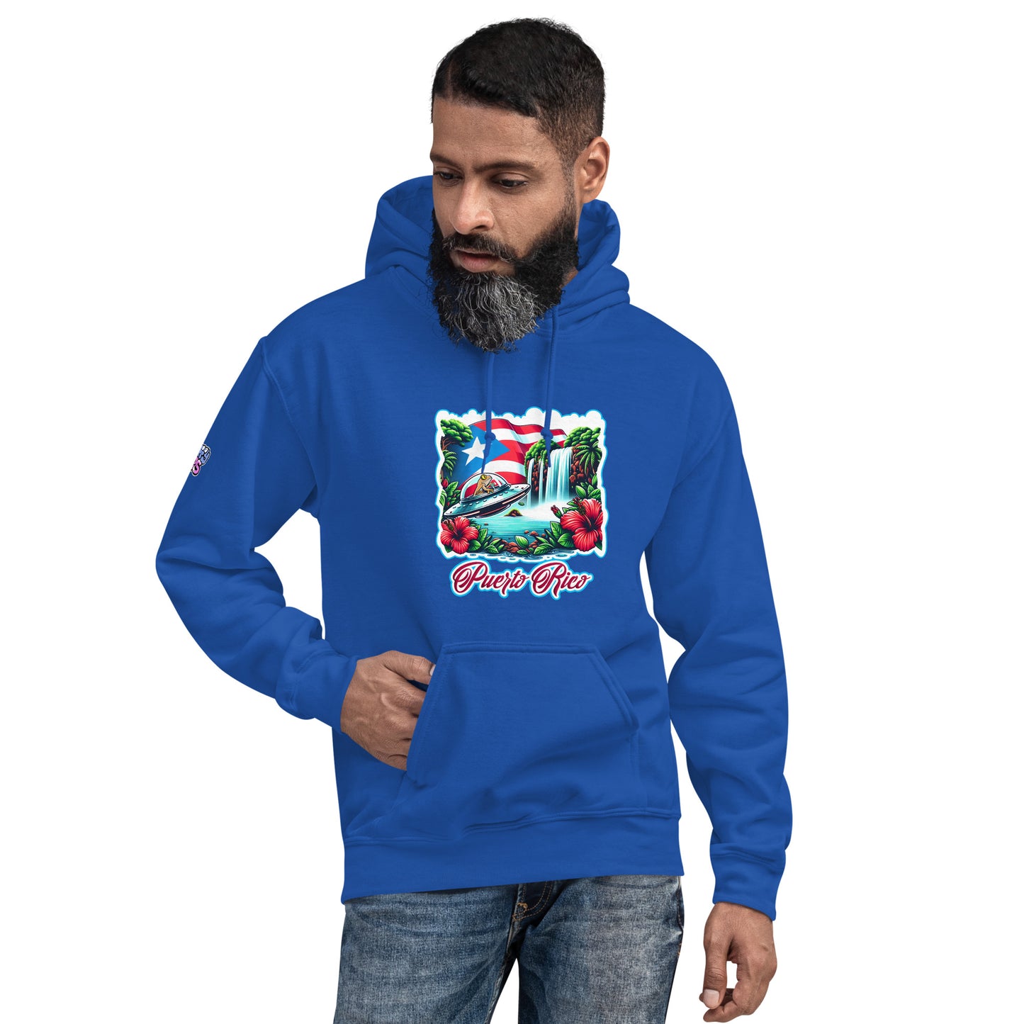 Graffytees Puerto Rico Coqui in UFO Unisex Hoodie