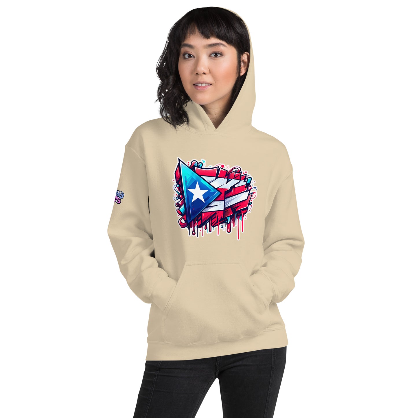 Graffytees graffiti Puerto Rican Flag Unisex Hoodie