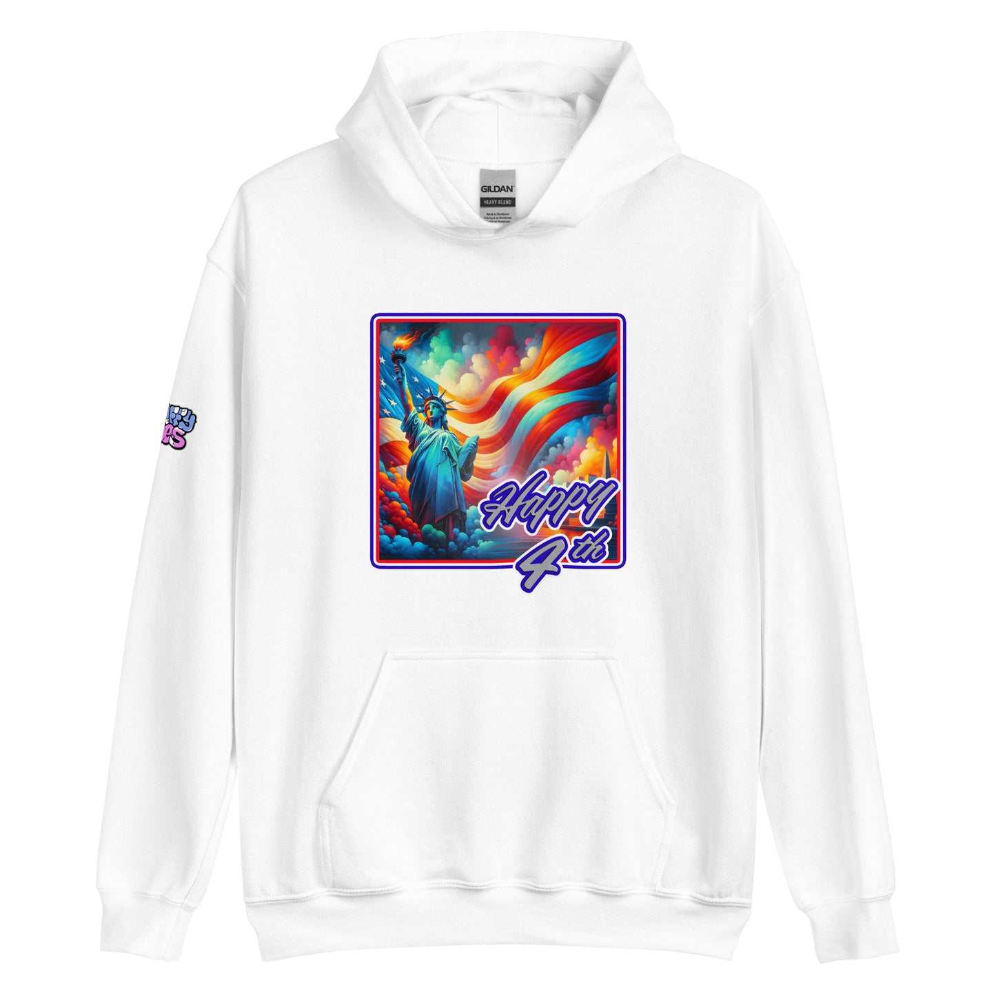 Graffytees Happy 4th of July Unisex Hoodie