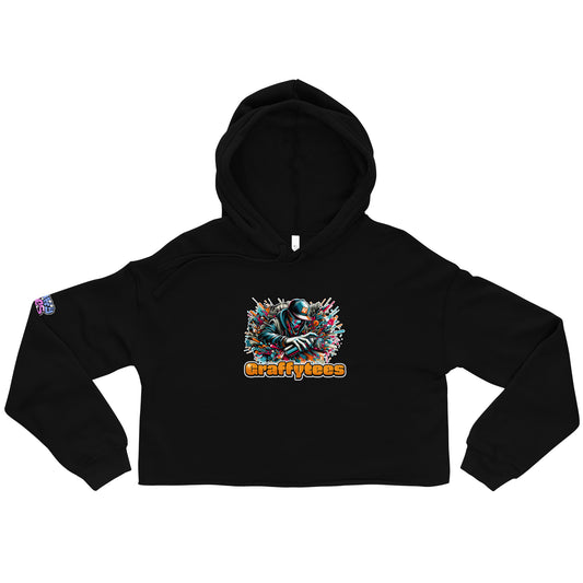 GraffyTees Graffiti Vandal Crop Hoodie