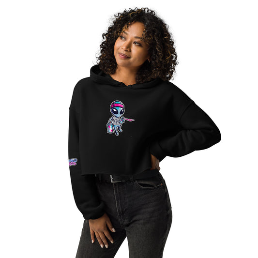 Graffytees Artful Alienz Mascot Crop Hoodie