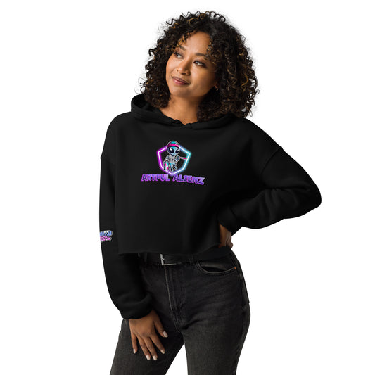 Artful Alienz logo Crop Hoodie