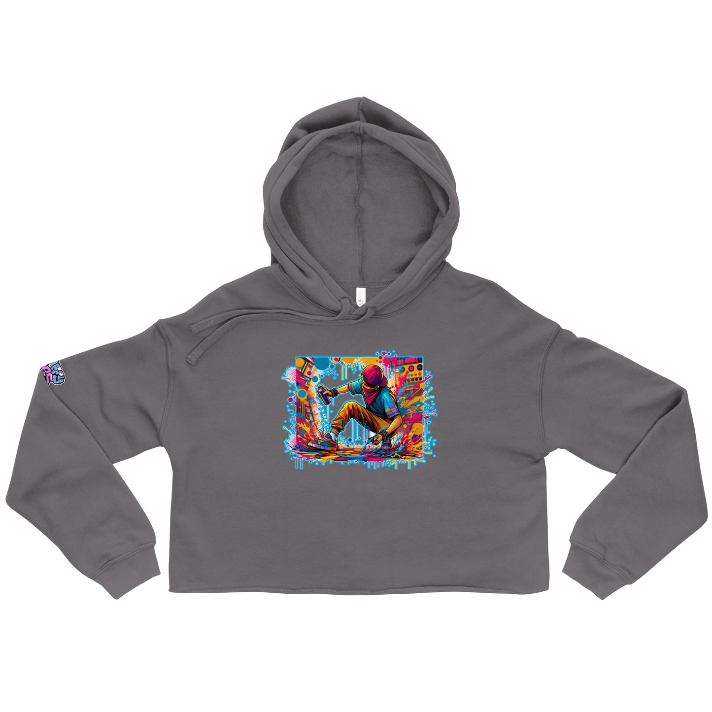 GraffyTees Vandal Artist full Color Crop Hoodie