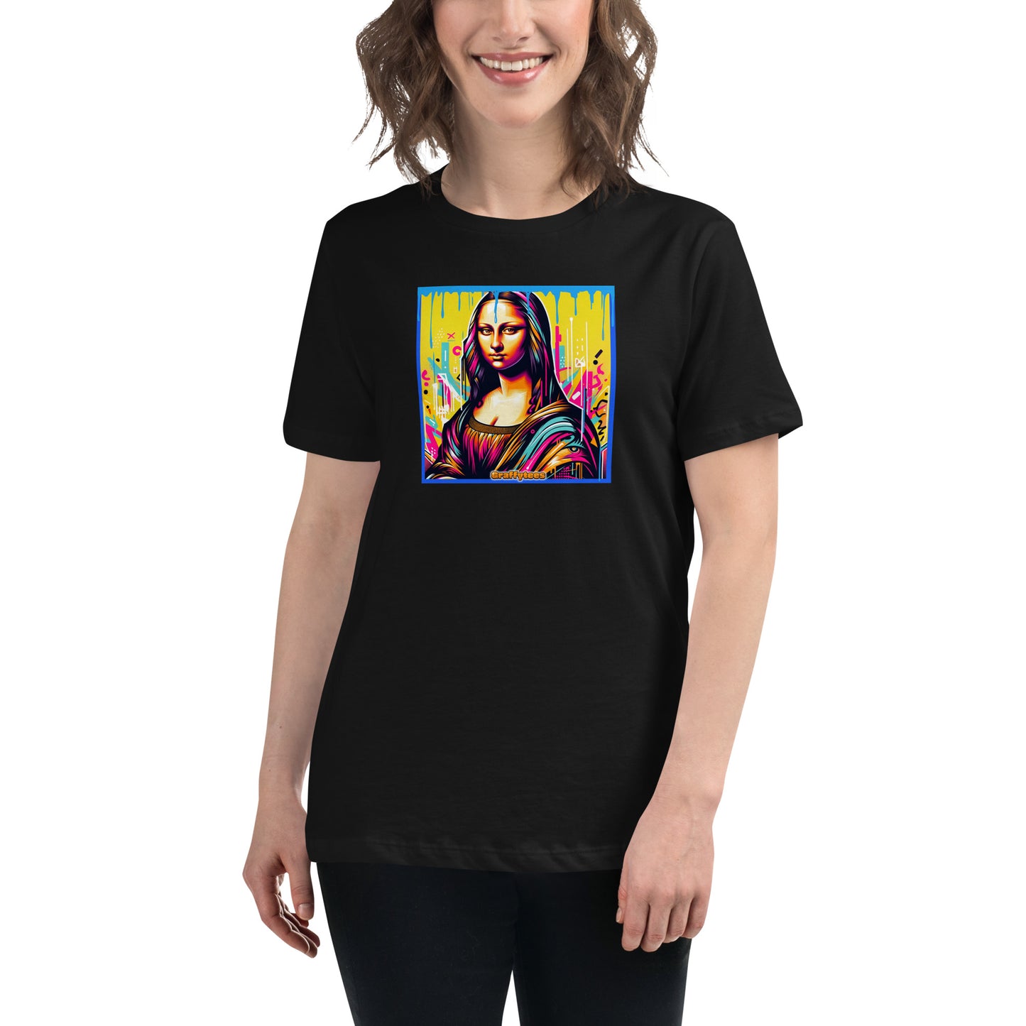 Graffytees Mona Lisette graffiti piece Women's Relaxed T-Shirt