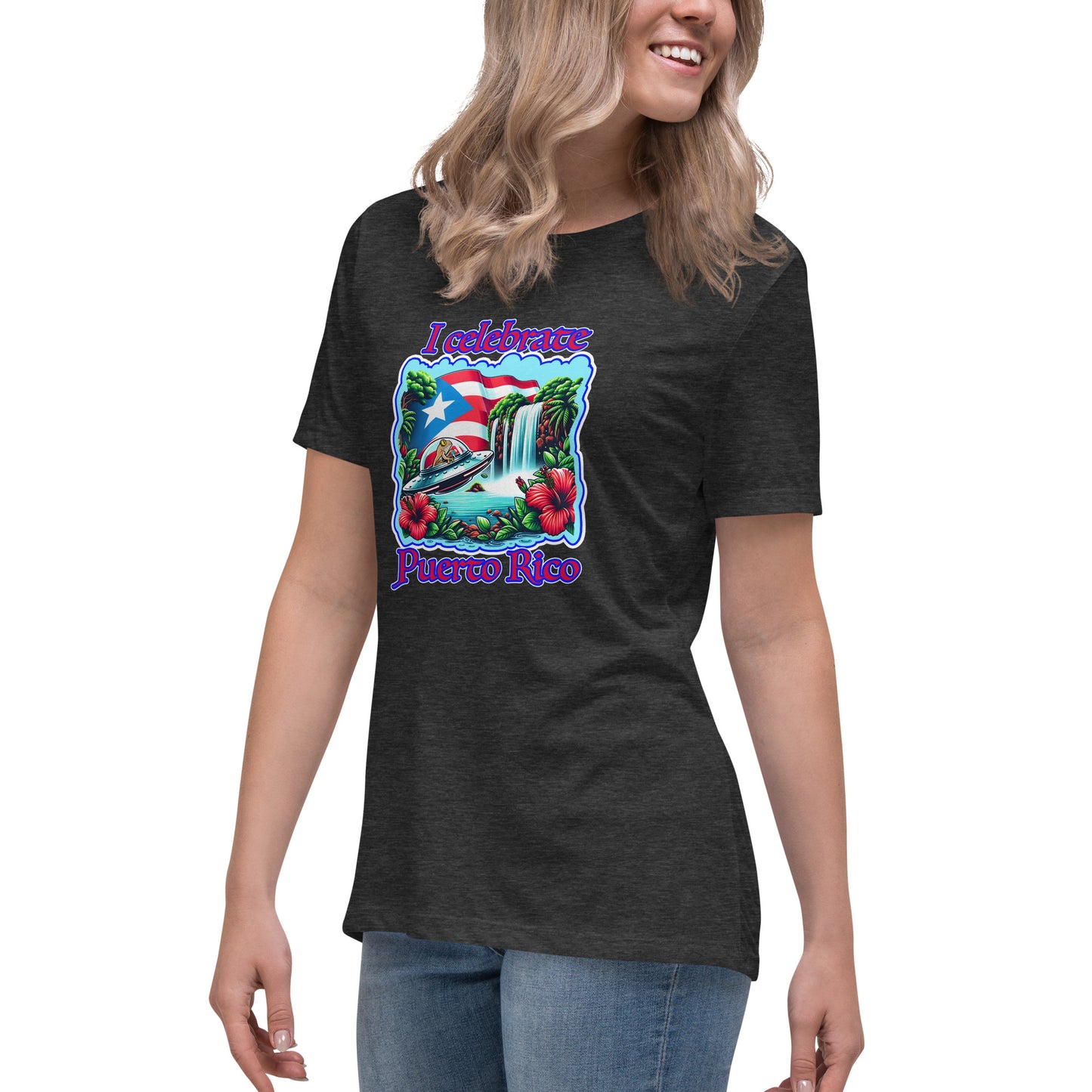 Graffytees I celebrate Puerto Rico Women's Relaxed T-Shirt
