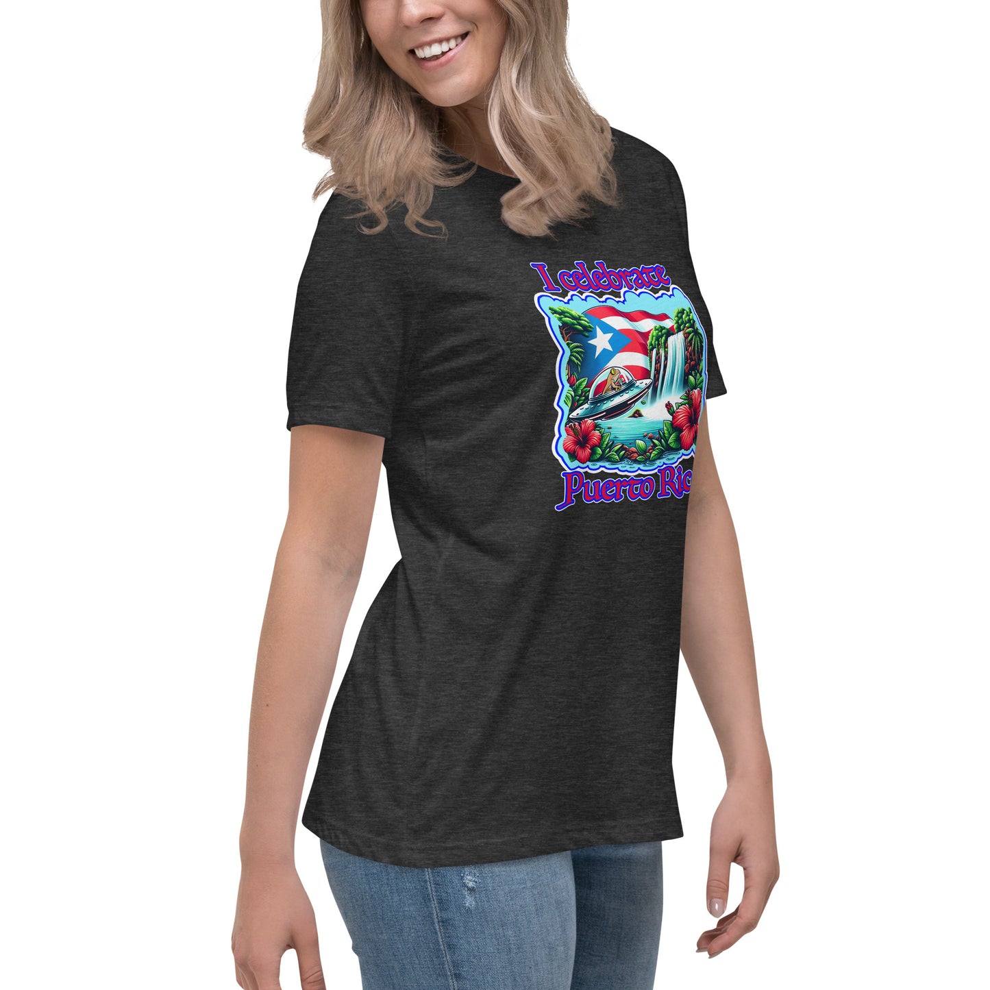 Graffytees I celebrate Puerto Rico Women's Relaxed T-Shirt