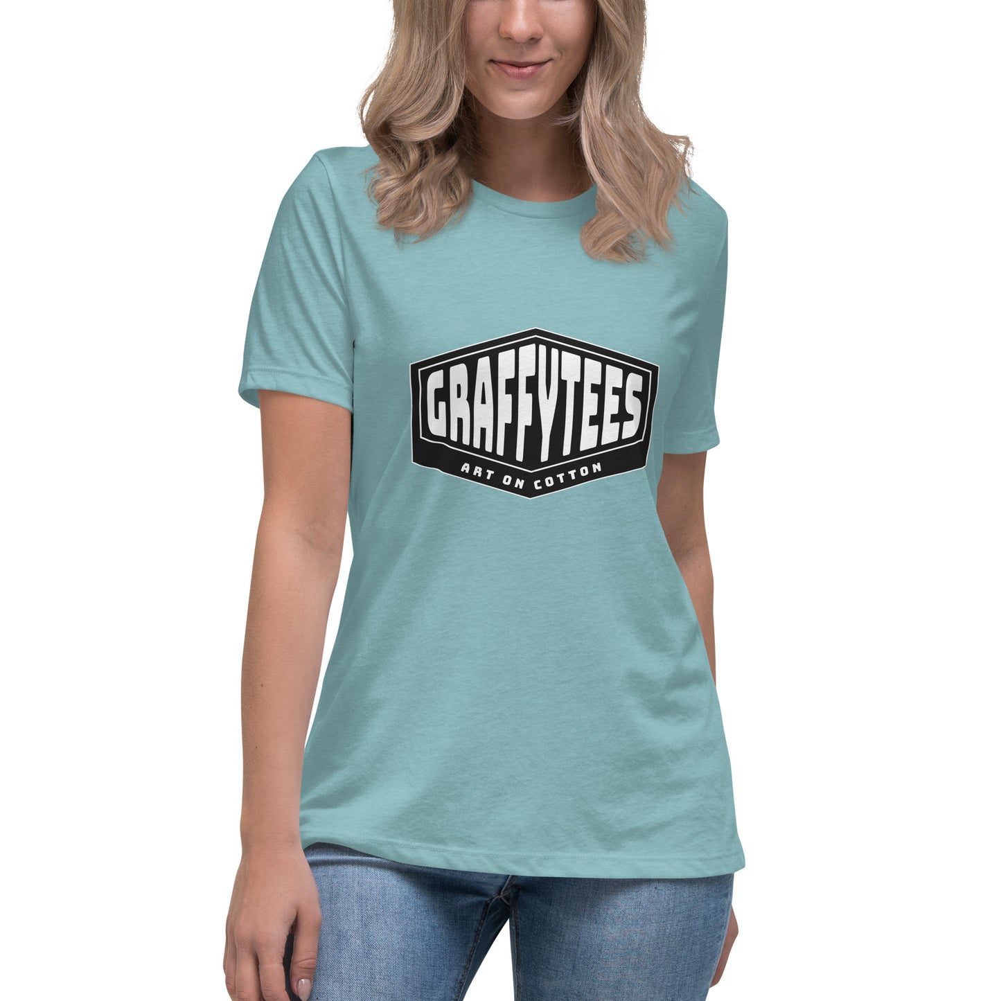 Graffytees black diamond design Women's Relaxed T-Shirt