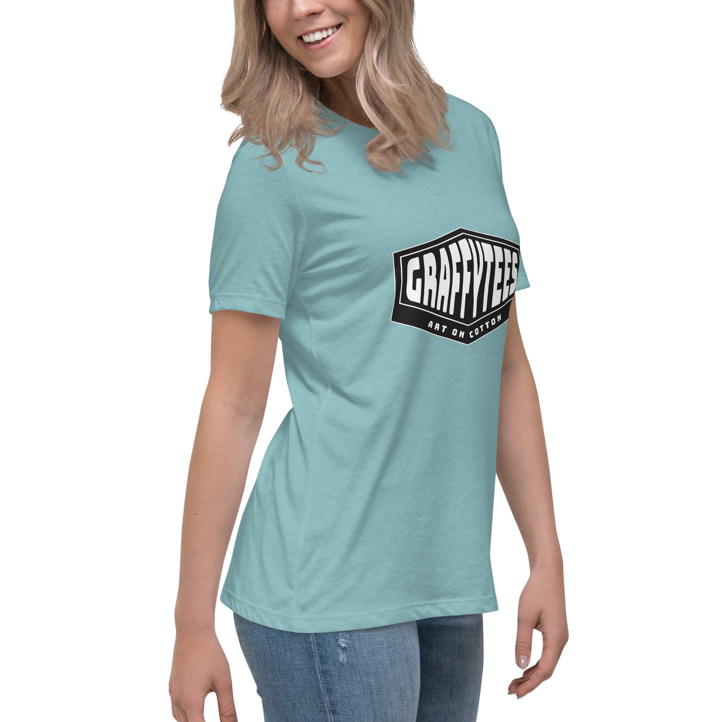 Graffytees black diamond design Women's Relaxed T-Shirt