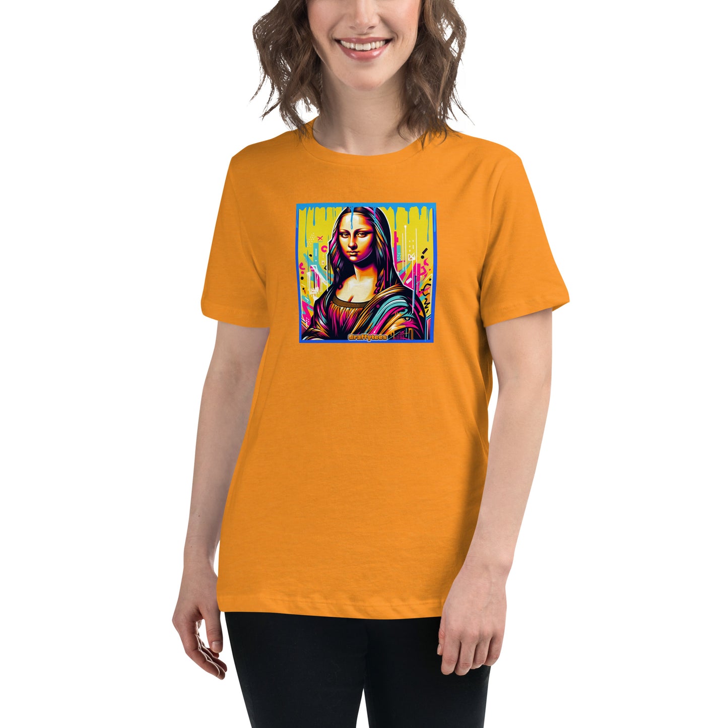 Graffytees Mona Lisette graffiti piece Women's Relaxed T-Shirt