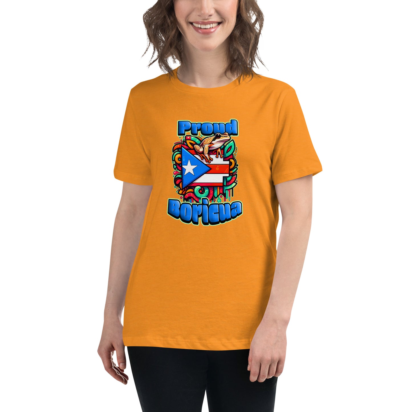 Graffytees Proud Boricua Women's Relaxed T-Shirt