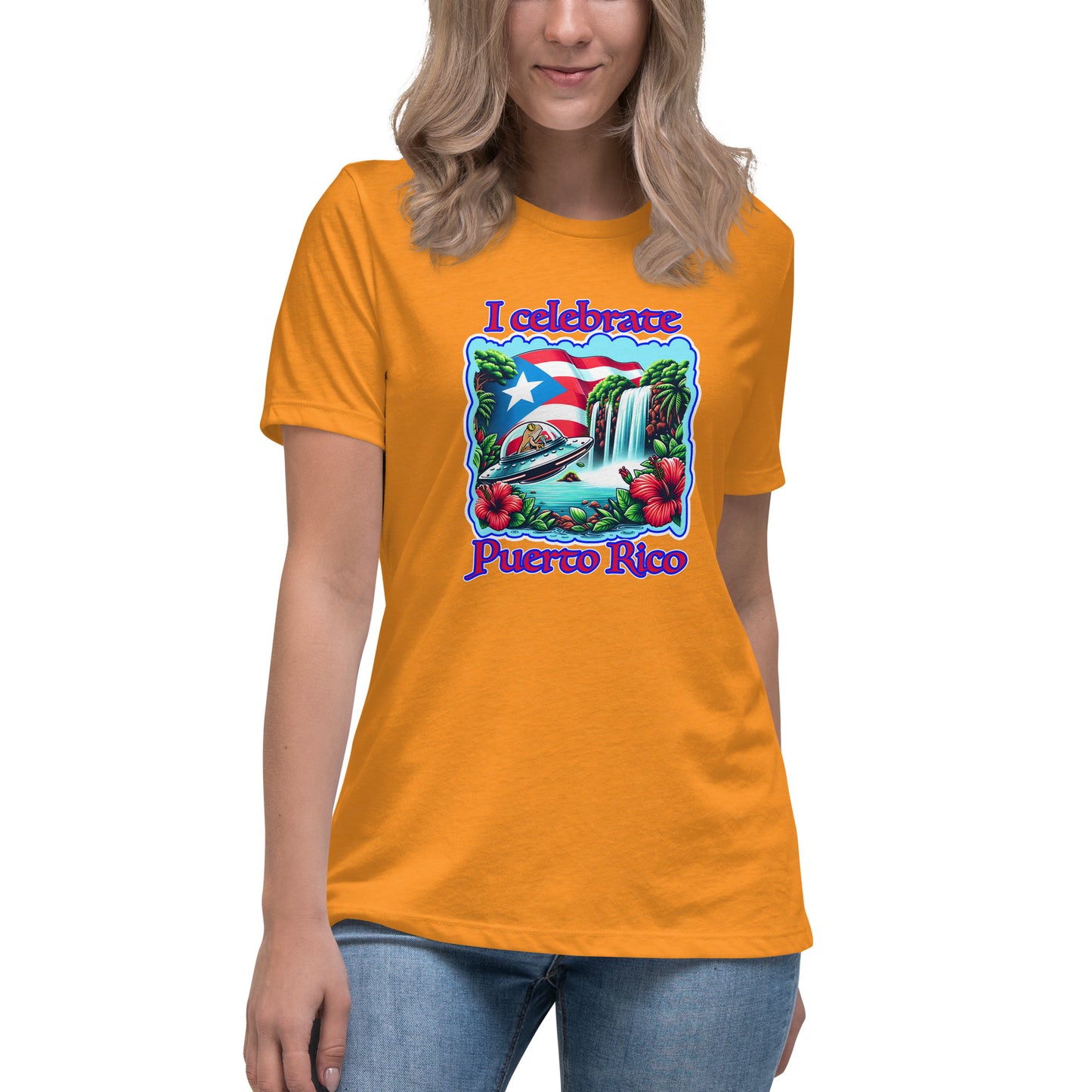 Graffytees I celebrate Puerto Rico Women's Relaxed T-Shirt