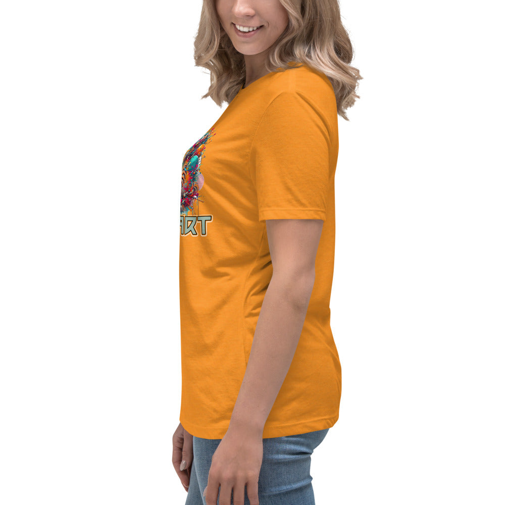 GraffyTees CRE-8 Art girl graph Artist Women's Relaxed T-Shirt