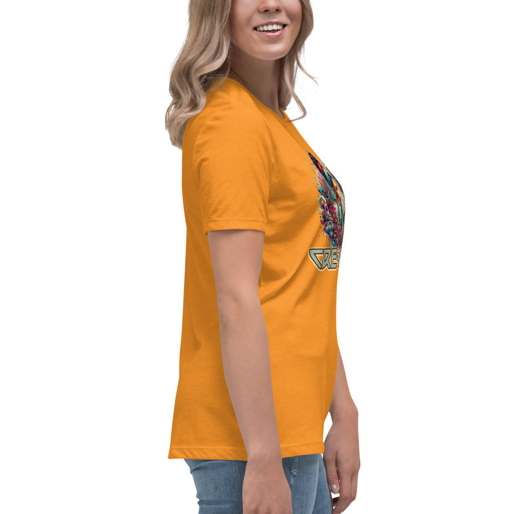 GraffyTees CRE-8 Art girl graph Artist Women's Relaxed T-Shirt