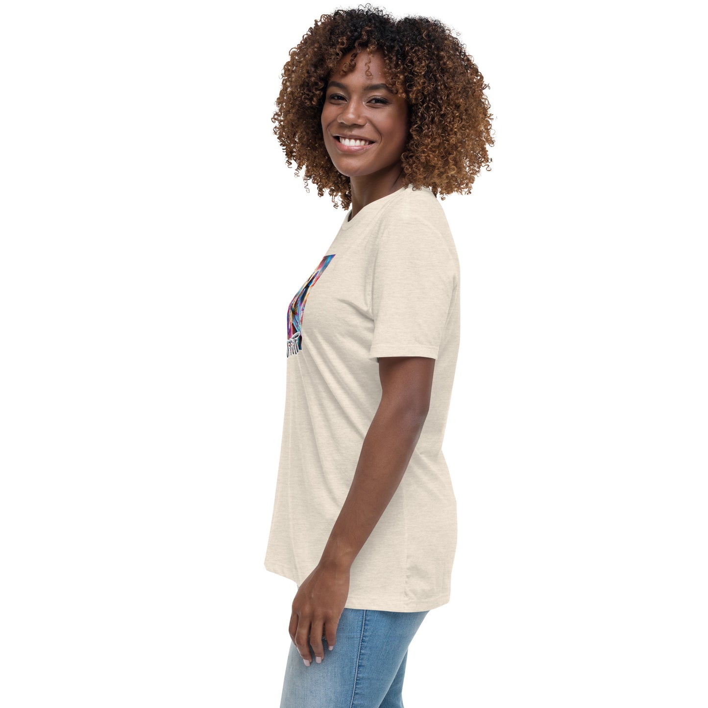 Graffytees Girl Artist graffiti Love message Women's Relaxed T-Shirt