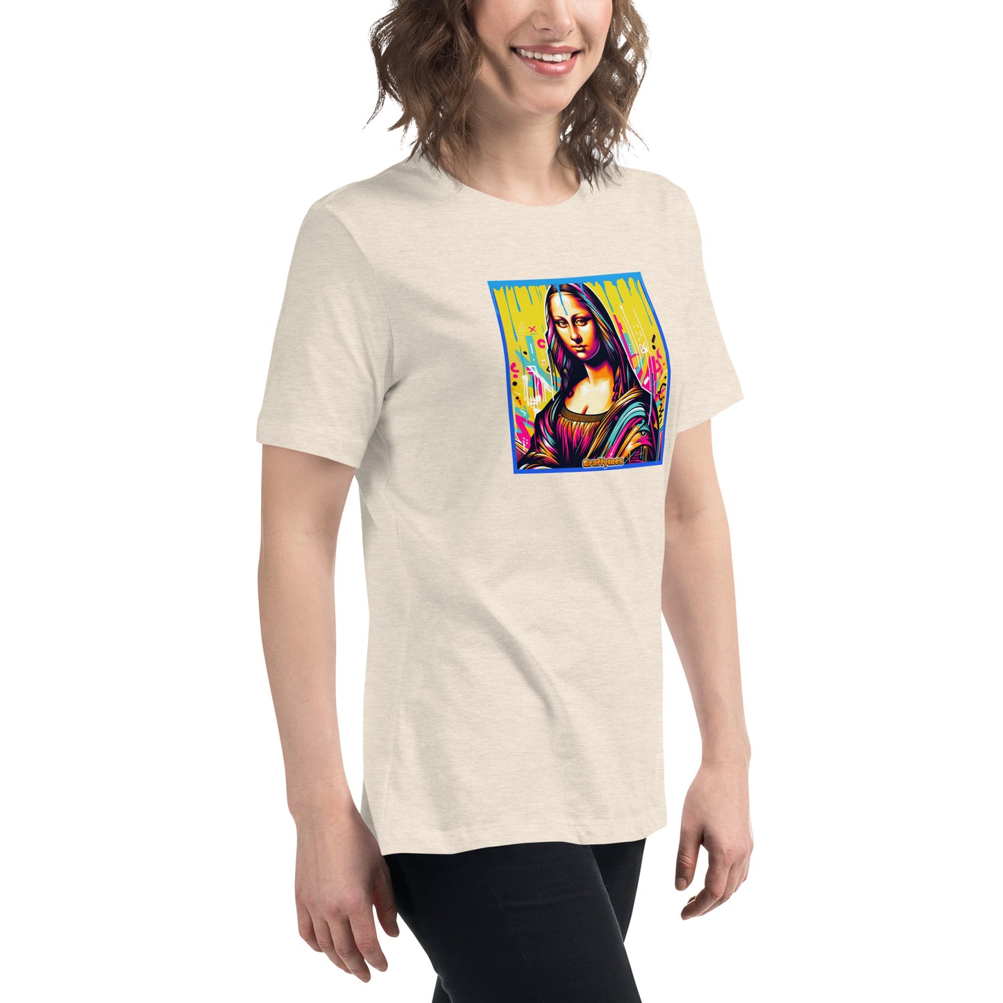 Graffytees Mona Lisette graffiti piece Women's Relaxed T-Shirt