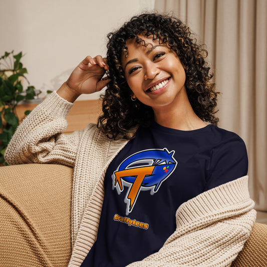 Graffytees GT graffiti monogram Lt Bkrd  Women's Relaxed T-Shirt