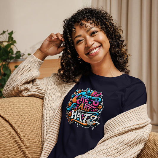 Graffytees CRE-8 Art design Women's Relaxed T-Shirt