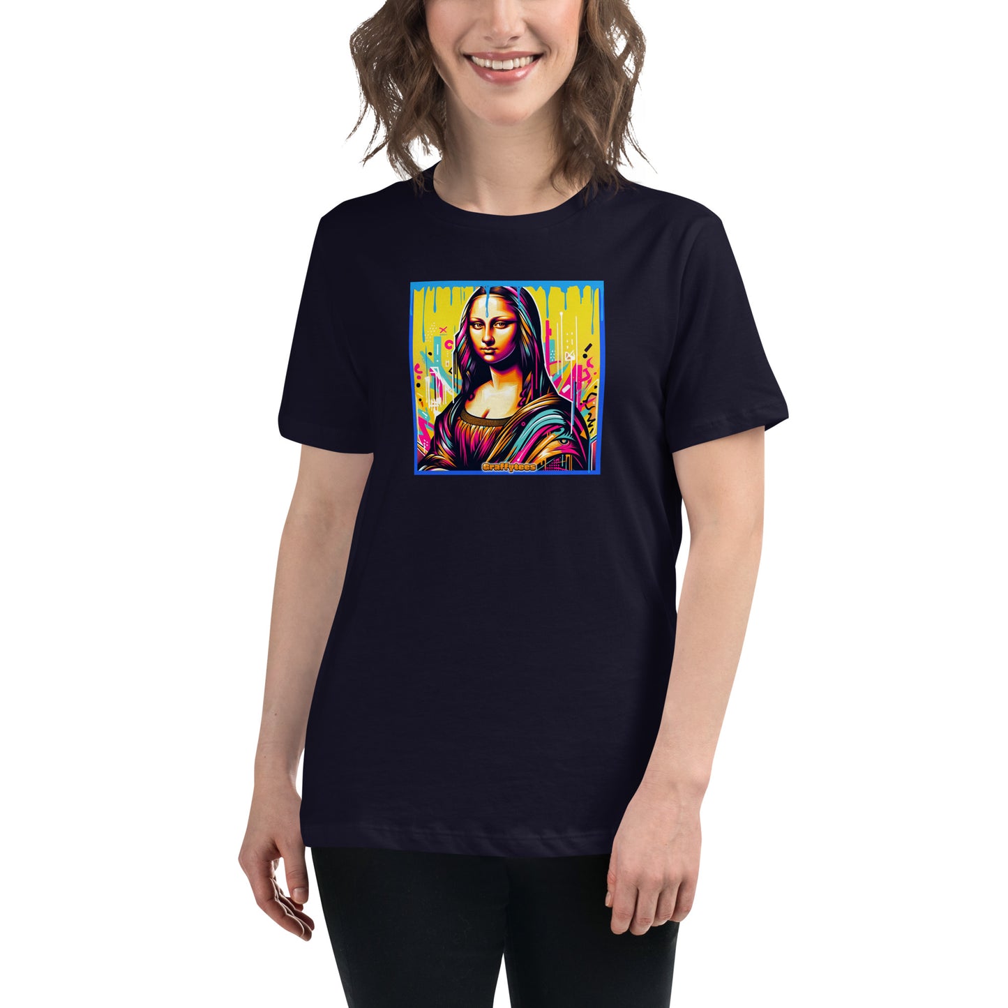 Graffytees Mona Lisette graffiti piece Women's Relaxed T-Shirt