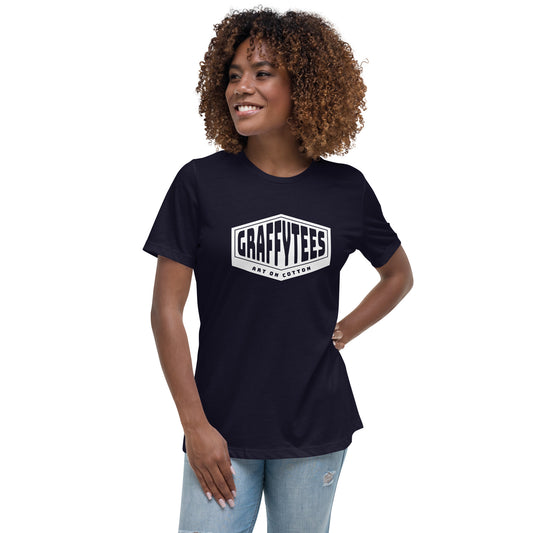 Graffytees white  Diamond design Women's Relaxed T-Shirt