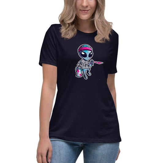 GraffyTees Artful Alienz Mascot Women's Relaxed T-Shirt