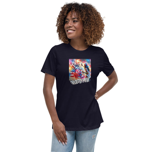 Graffytees Girl Artist graffiti Love message Women's Relaxed T-Shirt
