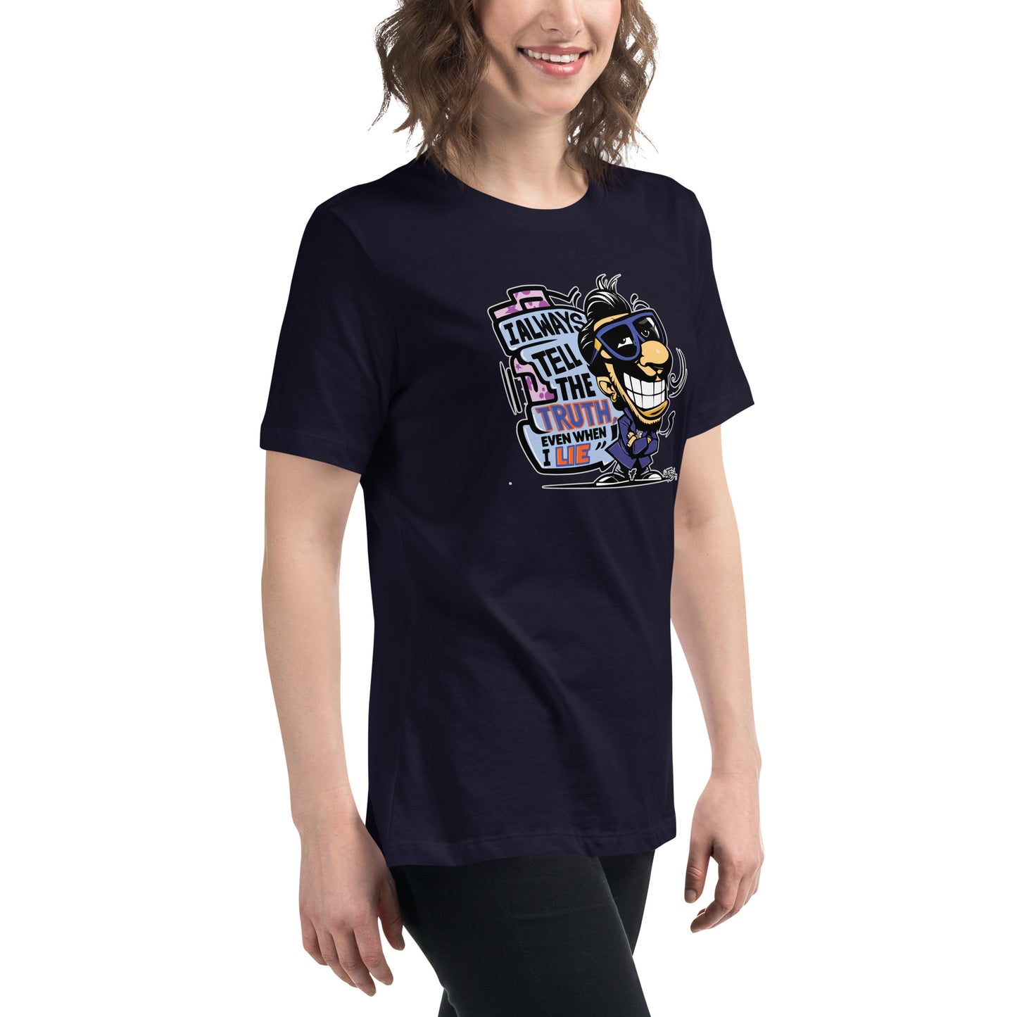 Graffytees Truth & Lies Women's Relaxed T-Shirt