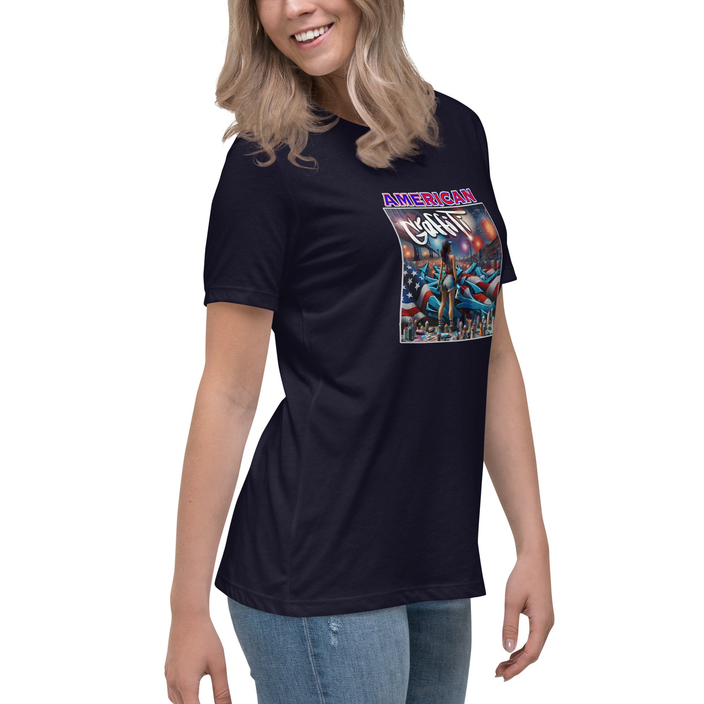 Graffytees American Graffiti Women's Relaxed T-Shirt