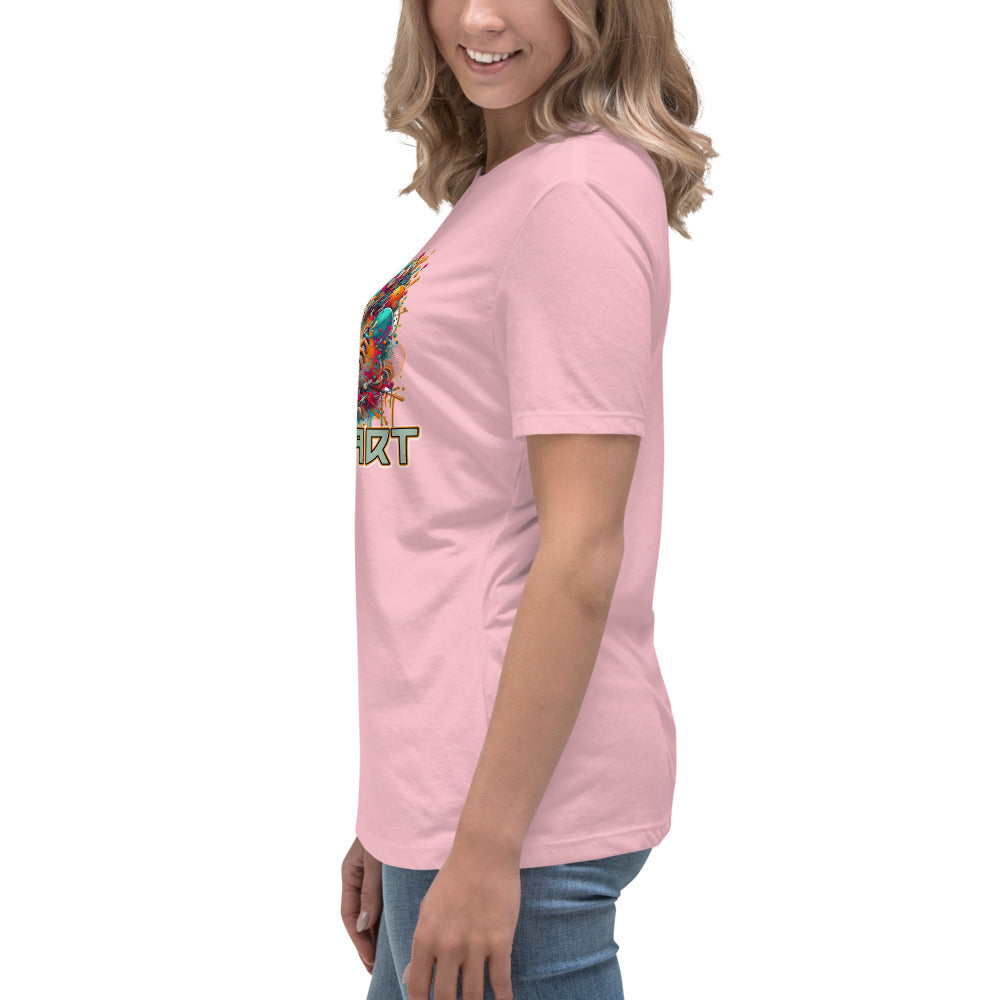 GraffyTees CRE-8 Art girl graph Artist Women's Relaxed T-Shirt
